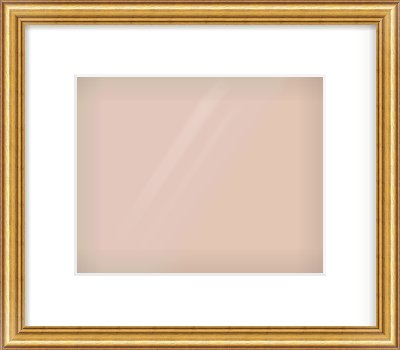 Gold Dome Frame for 10 × 8in artwork, with Smooth White Single Mount