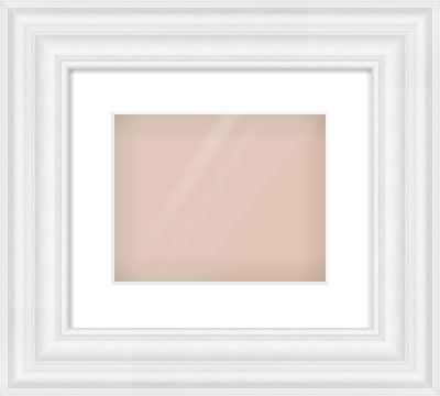 White Spoon Frame for 10 × 8in artwork, with Smooth White Single Mount