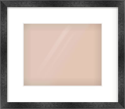 Black Flat Frame for 10 × 8in artwork, with Smooth White Single Mount
