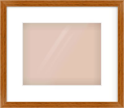 Natural Wood Flat Frame for 10 × 8in artwork, with Smooth White Single Mount