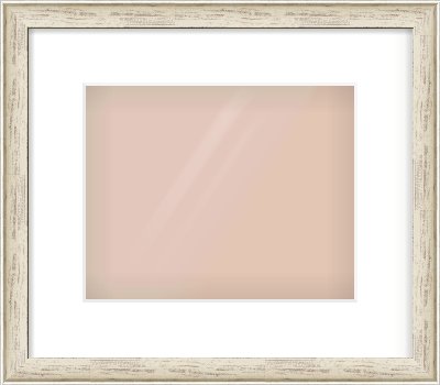 Champagne Silver with Black Sides Cushion Frame for 10 × 8in artwork, with Smooth White Single Mount