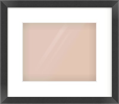Black Flat Frame for 10 × 8in artwork, with Smooth White Single Mount