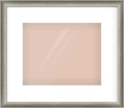 Silver Cushion Frame for 10 × 8in artwork, with Smooth White Single Mount