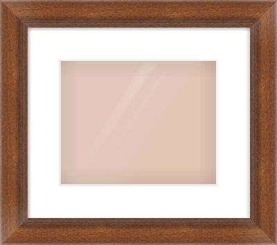 Brown Flat Frame for 10 × 8in artwork, with Smooth White Single Mount