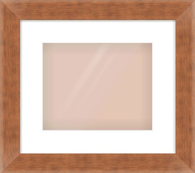 Bronze Flat Frame for 10 × 8in artwork, with Smooth White Single Mount