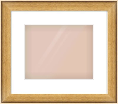 Gold Scoop Frame for 10 × 8in artwork, with Smooth White Single Mount