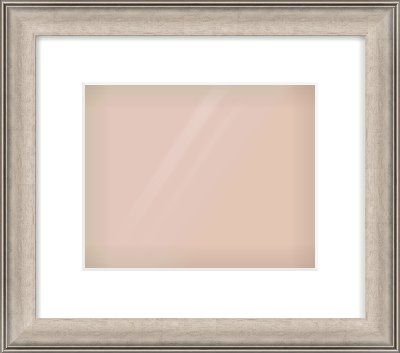 Champagne Silver Scoop Frame for 10 × 8in artwork, with Smooth White Single Mount