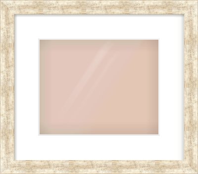 Silver Flat Frame for 10 × 8in artwork, with Smooth White Single Mount