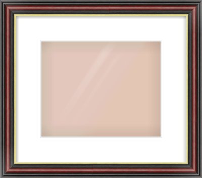 Brown Reverse Frame for 10 × 8in artwork, with Smooth White Single Mount