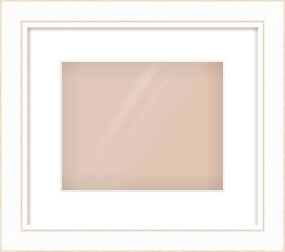 White / Natural Scoop Frame for 10 × 8in artwork, with Smooth White Single Mount