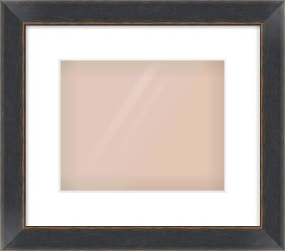 Black Flat Frame for 10 × 8in artwork, with Smooth White Single Mount