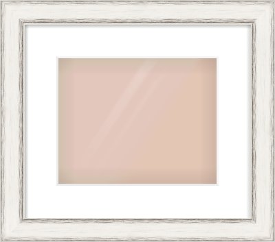 Black/Silver Flat Frame for 10 × 8in artwork, with Smooth White Single Mount