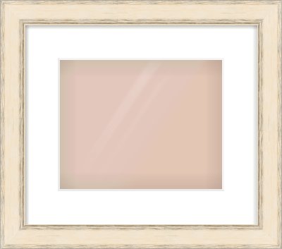 GOLD Flat Frame for 10 × 8in artwork, with Smooth White Single Mount