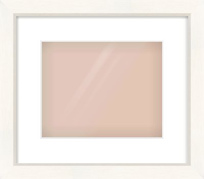 Cream Flat Frame for 10 × 8in artwork, with Smooth White Single Mount