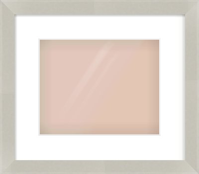 Grey Flat Frame for 10 × 8in artwork, with Smooth White Single Mount
