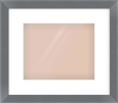 Grey Flat Frame for 10 × 8in artwork, with Smooth White Single Mount
