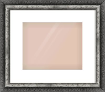 Black / Pewter Reverse Frame for 10 × 8in artwork, with Smooth White Single Mount