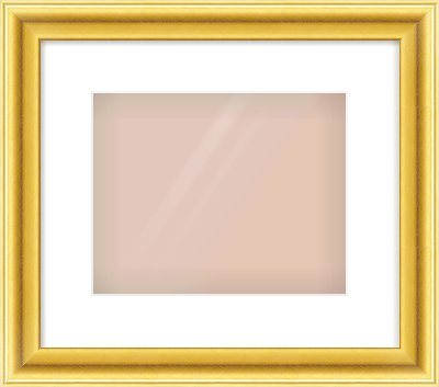 Gold Cushion Frame for 10 × 8in artwork, with Smooth White Single Mount