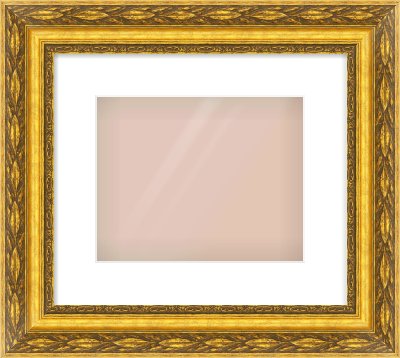 Gold Spoon Frame for 10 × 8in artwork, with Smooth White Single Mount