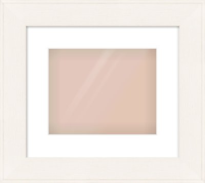 Ivory Flat Frame for 10 × 8in artwork, with Smooth White Single Mount
