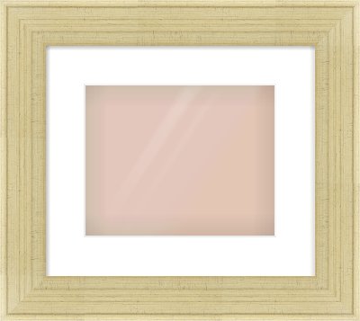 Silver Flat Frame for 10 × 8in artwork, with Smooth White Single Mount