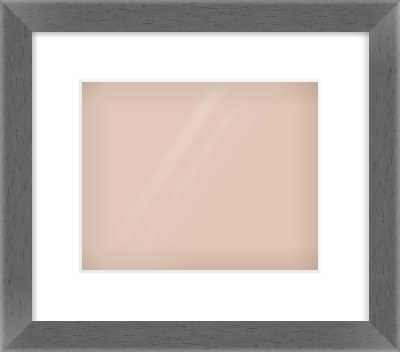 Dark Grey Flat Frame for 10 × 8in artwork, with Smooth White Single Mount