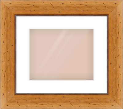 Distressed Pine Reverse Frame for 10 × 8in artwork, with Smooth White Single Mount