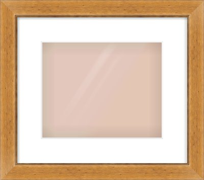 Rustic Medium Oak Reverse Frame for 10 × 8in artwork, with Smooth White Single Mount