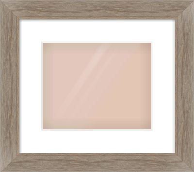 Grey Wood Flat Frame for 10 × 8in artwork, with Smooth White Single Mount