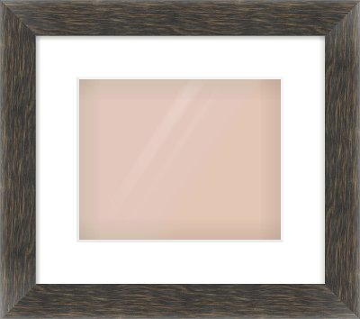 Black Flat Frame for 10 × 8in artwork, with Smooth White Single Mount