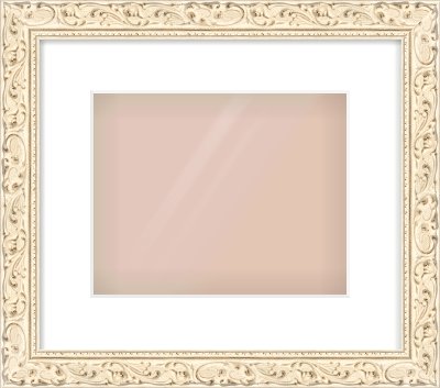 White Decorative Frame for 10 × 8in artwork, with Smooth White Single Mount