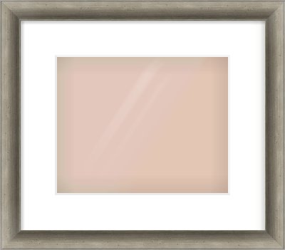 Silver Spoon Frame for 10 × 8in artwork, with Smooth White Single Mount
