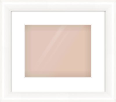 Gloss White Cushion Frame for 10 × 8in artwork, with Smooth White Single Mount