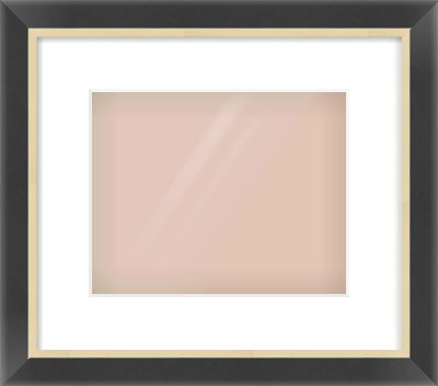 Black/Gold Flat Frame for 10 × 8in artwork, with Smooth White Single Mount