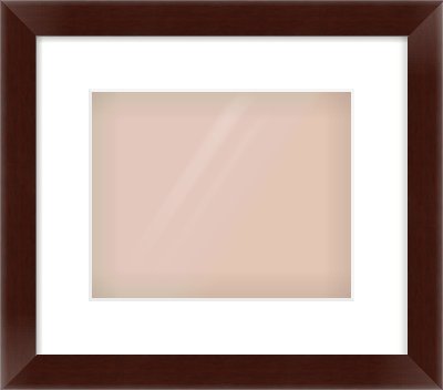 Brown Flat Frame for 10 × 8in artwork, with Smooth White Single Mount