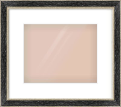 Black & Champagne Silver Reverse Frame for 10 × 8in artwork, with Smooth White Single Mount