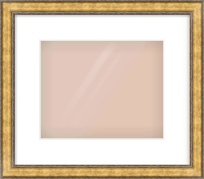 Gold Spoon Frame for 10 × 8in artwork, with Smooth White Single Mount