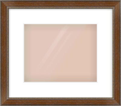 Walnut / Pewter Reverse Frame for 10 × 8in artwork, with Smooth White Single Mount