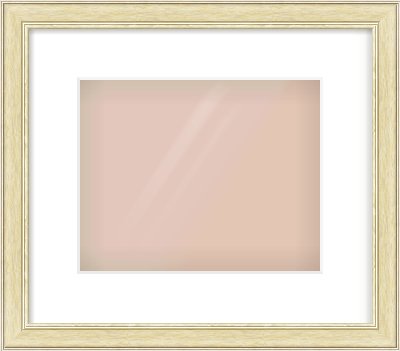 Ivory Reverse Frame for 10 × 8in artwork, with Smooth White Single Mount