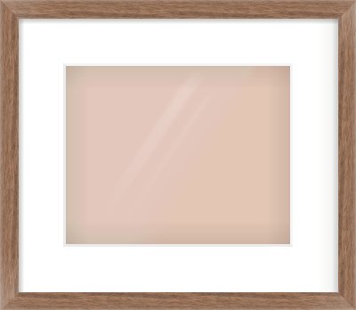 Walnut Flat Frame for 10 × 8in artwork, with Smooth White Single Mount