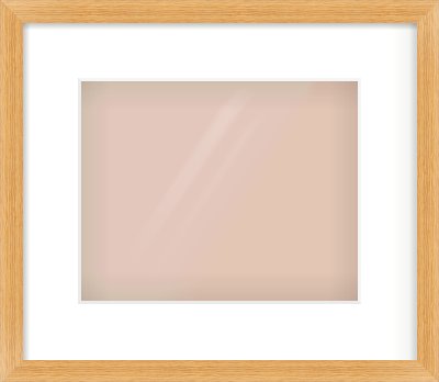Oak Veneer Flat Frame for 10 × 8in artwork, with Smooth White Single Mount