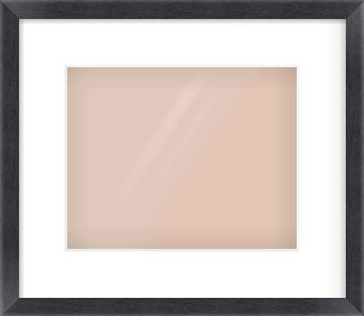 Black Wood Grain Flat Frame for 10 × 8in artwork, with Smooth White Single Mount