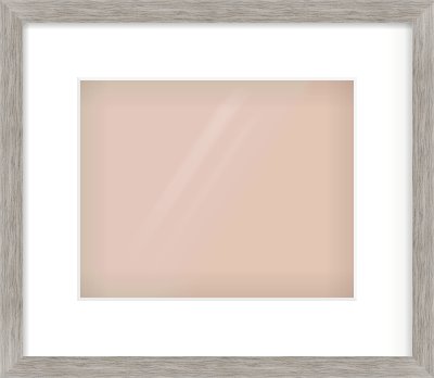 Grey Wood Grain Flat Frame for 10 × 8in artwork, with Smooth White Single Mount