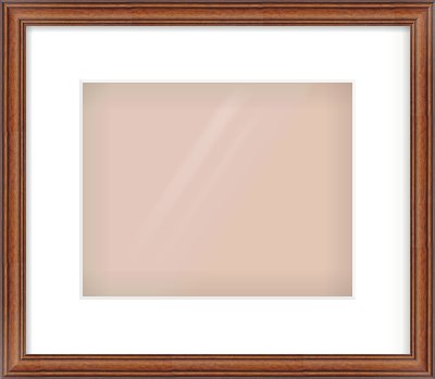 Brown Cushion Frame for 10 × 8in artwork, with Smooth White Single Mount