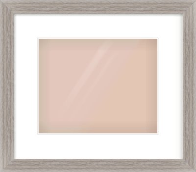 Grey Flat Frame for 10 × 8in artwork, with Smooth White Single Mount