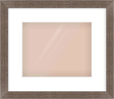 Dark Walnut Flat Frame for 10 × 8in artwork, with Smooth White Single Mount