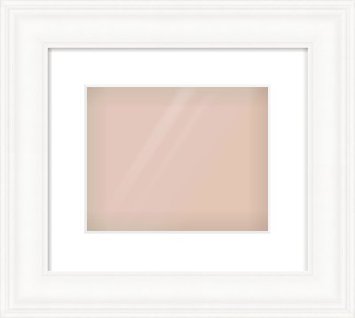 White Scoop Frame for 10 × 8in artwork, with Smooth White Single Mount