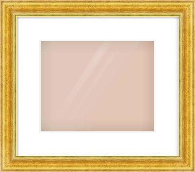 Gold Reverse Frame for 10 × 8in artwork, with Smooth White Single Mount