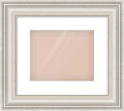 Silver Scoop Frame for 10 × 8in artwork, with Smooth White Single Mount