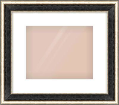 Black & Champagne Silver Spoon Frame for 10 × 8in artwork, with Smooth White Single Mount